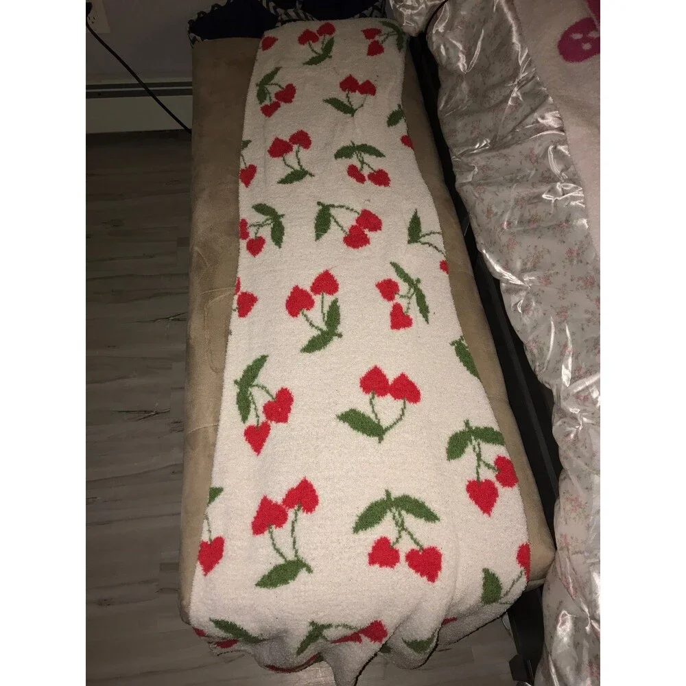 Cherries blanket and pillow bundle